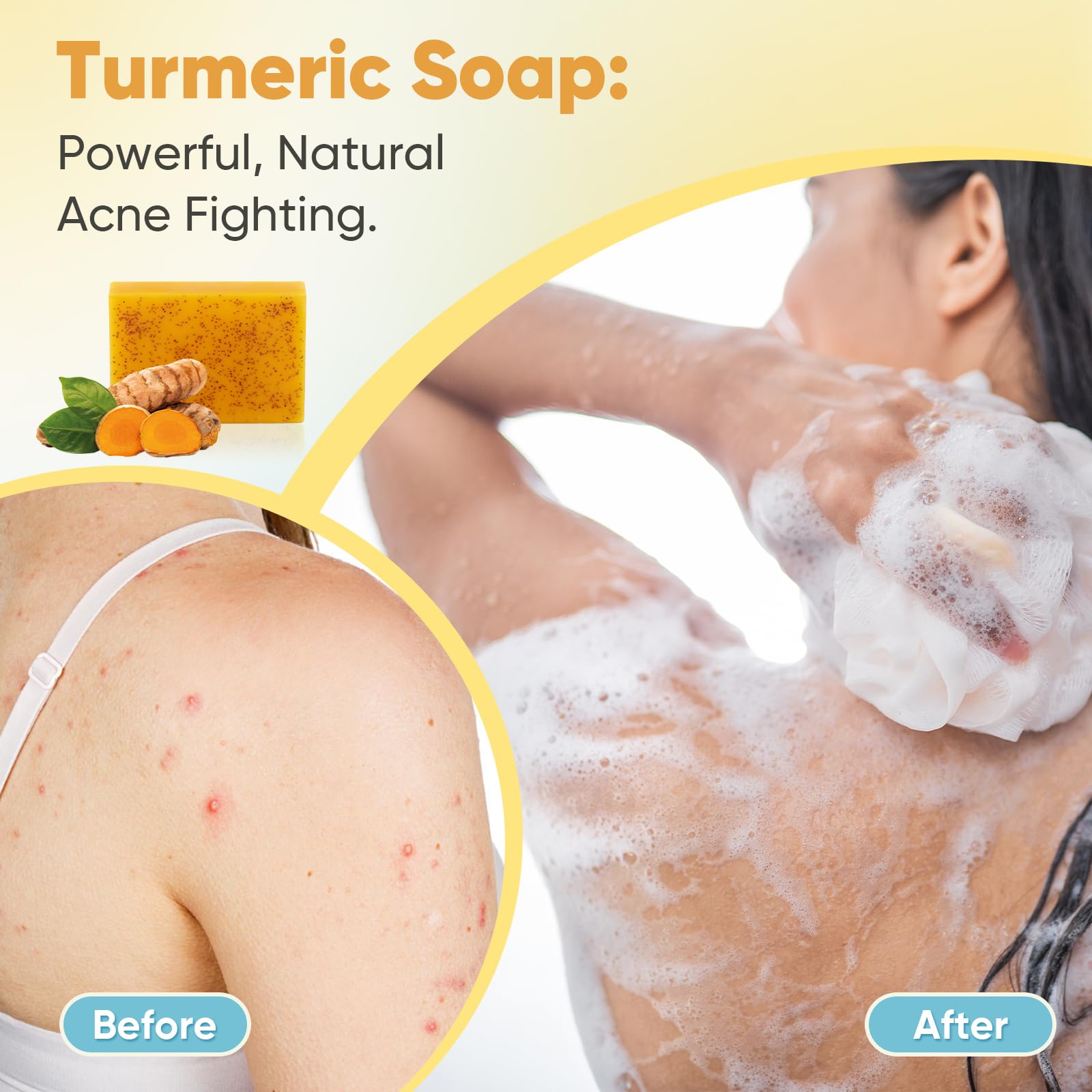 Treeroot turmeric soap fragrance recalls sunlit lemon for daily cleansing.