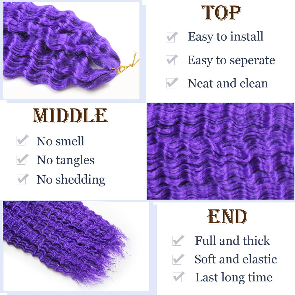 Trekci Ocean Wave crochet hair 2-pack installation friendly and easy to attach.