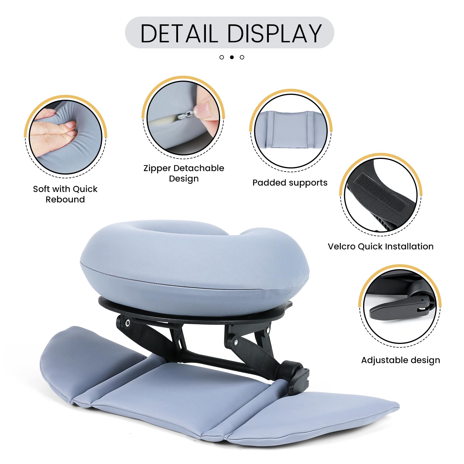 TRENDBOX adjustable nap pillow ideal for office breaks.