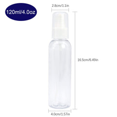 Trendbox clear 120 ml bottle shows contents for quick identification.