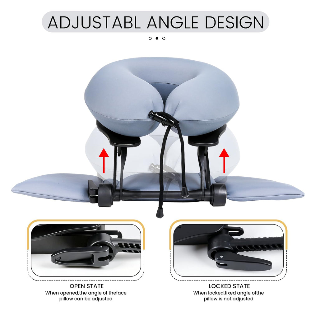 TRENDBOX memory foam pillow with adjustable tilt for comfort.