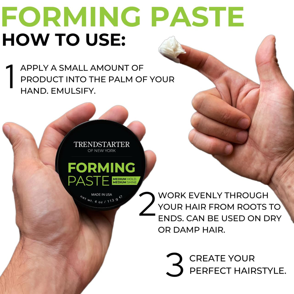 TRENDSTARTER Forming Paste hands styling in action.