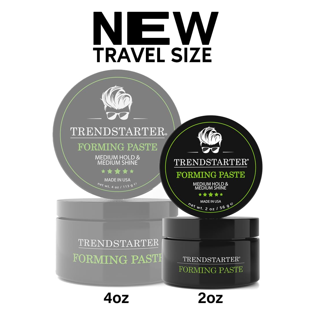 TRENDSTARTER Forming Paste creates texture and volume without heavy residue.