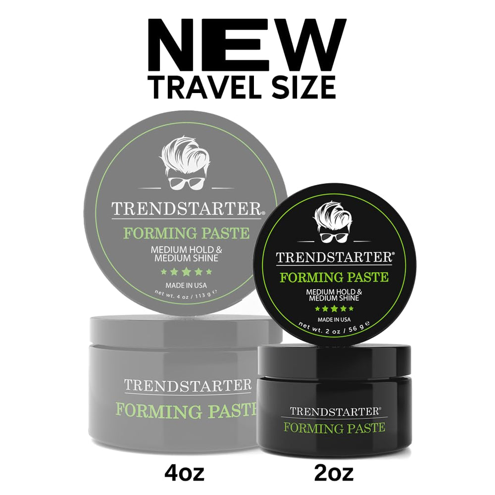 TRENDSTARTER Forming Paste creates texture and volume without heavy residue.