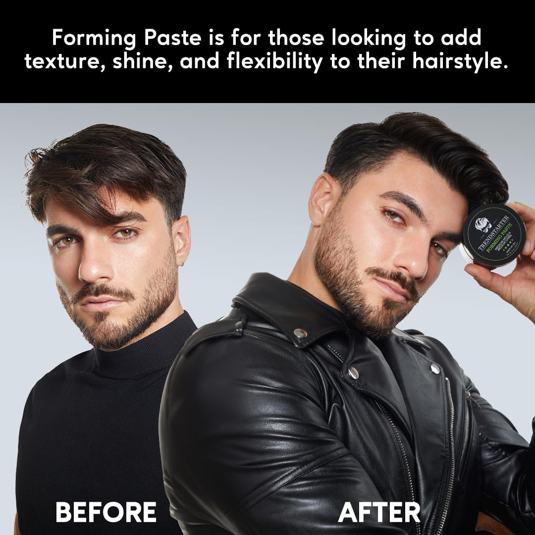 TRENDSTARTER Forming Paste washes out easily for quick restyling.