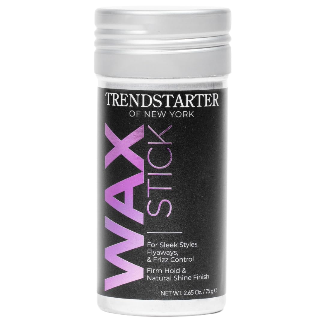 TrendStarter Hair Wax Stick application demonstrates quick control for flyaways and frizz