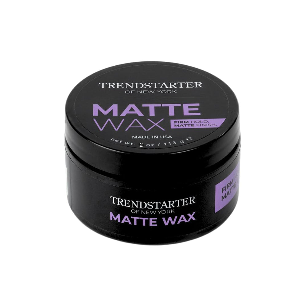 TRENDSTARTER mens firm hold pomade tin front view for matte, flexible styling.