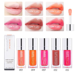 Trendynow Lip Glow Oil tinted-rose swatch adds subtle color and shine.