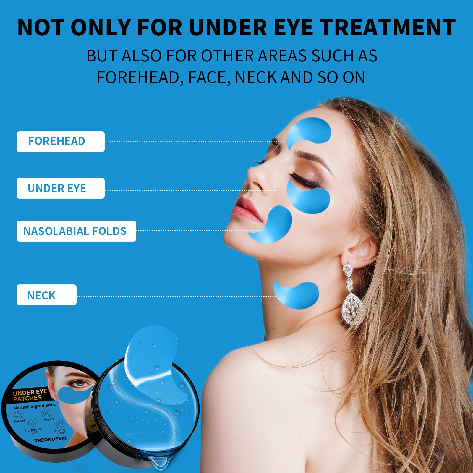 Treondexir cooling eye mask provides a refreshing, brightening feel around the eyes.