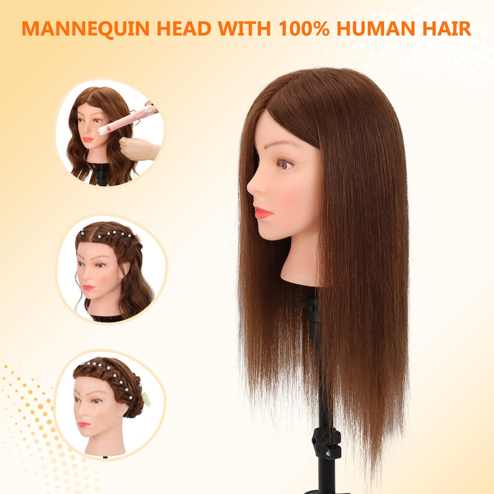 Treosida mannequin head for braiding practice, enhances technique with real-hair feel.