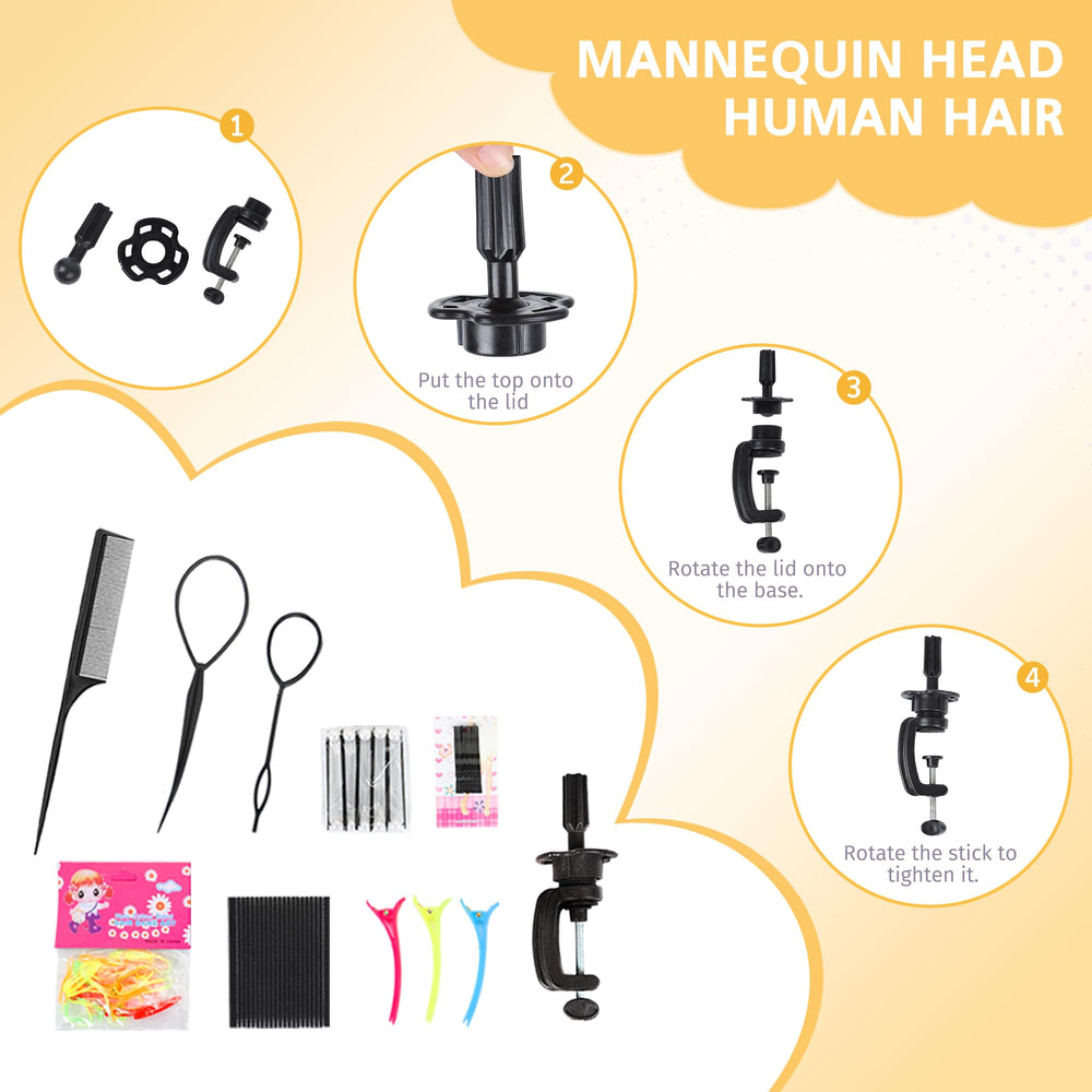 Treosida mannequin head responds to gentle washing and conditioning for care practice