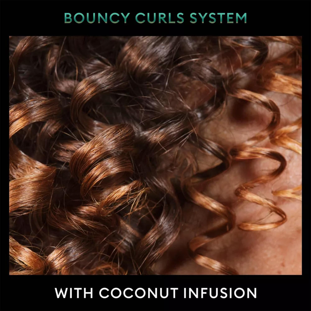 TRESemmé Bouncy Curls Mousse packaging highlighting travel-size convenience.