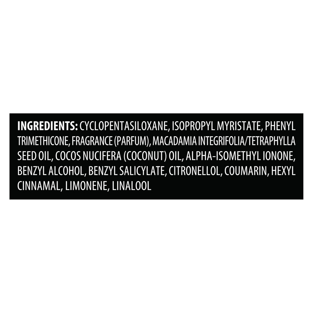 PETA Cruelty-Free logo beside TRESemmé gloss spray imagery.