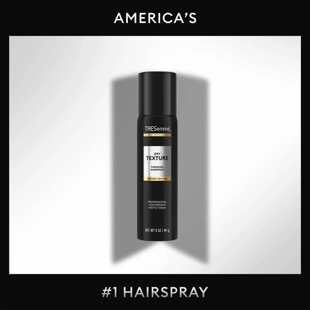 TRESemmé Dry Texture Finishing Mist travel-friendly bottle for on-the-go styling.