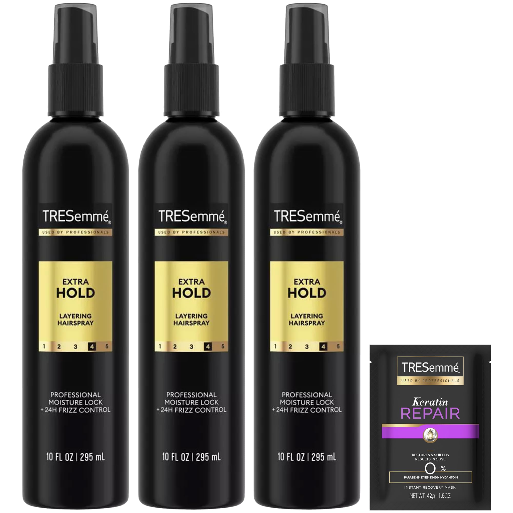 TRESemmé Extra Hold Hairspray bottle for all-day frizz control