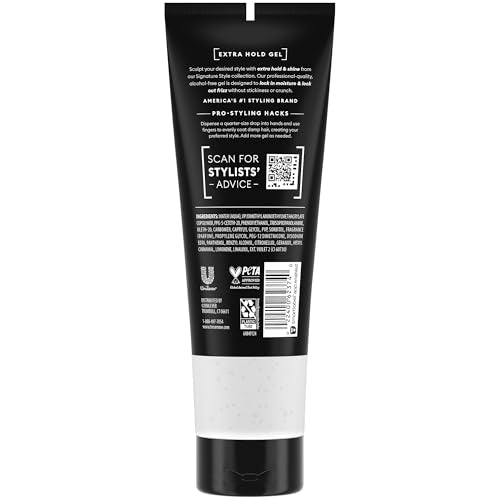 Close-up of TRESemmé extra hold 9oz cap and dispensing