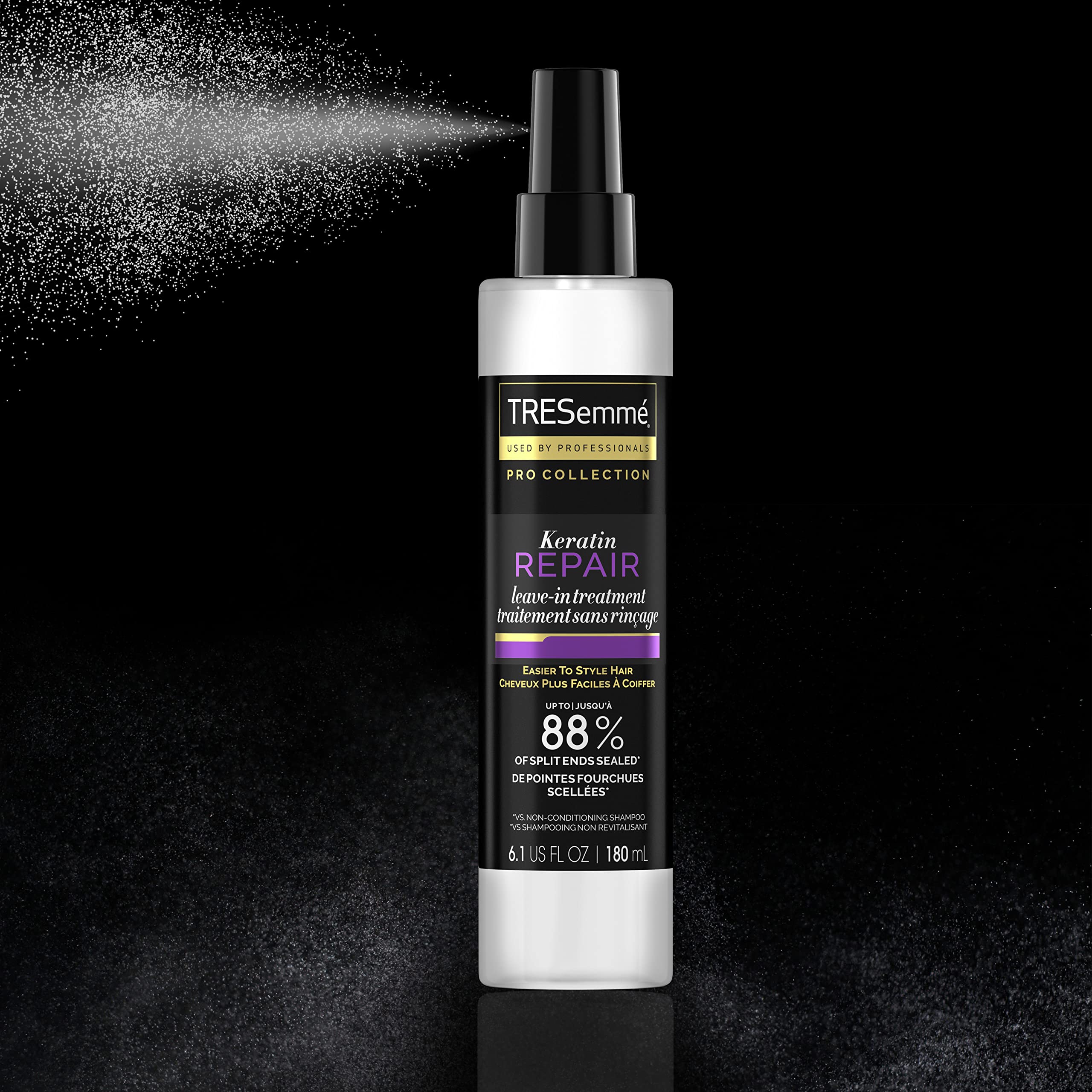 TRESemmé Keratin Repair Leave-In fragrance notes with pear and gardenia hints.