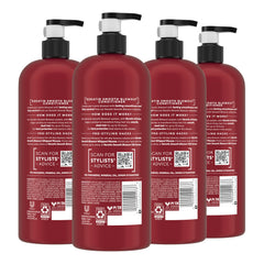 TRESemmé Keratin Smooth Conditioner four-pack packshot highlights value and salon-inspired care