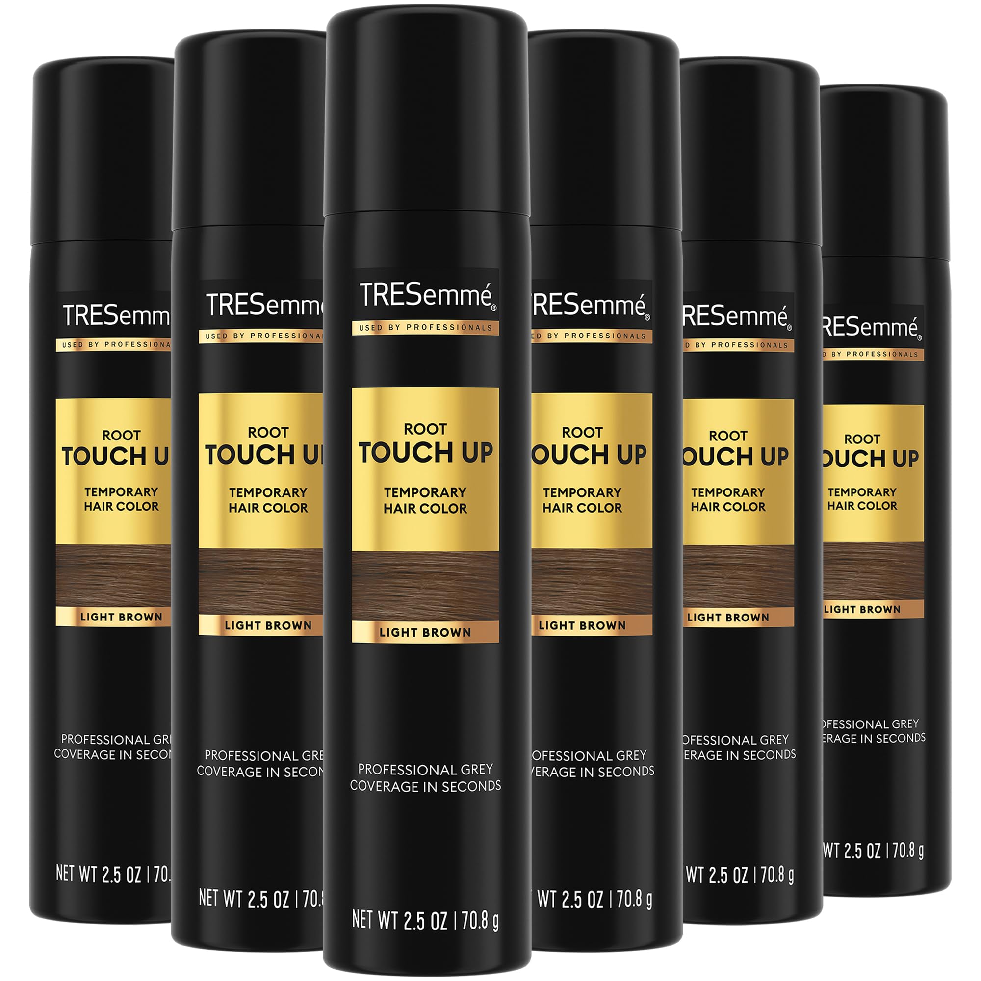 TRESemmé Light Brown Root Touch-Up Spray cap close-up for quick root concealment.