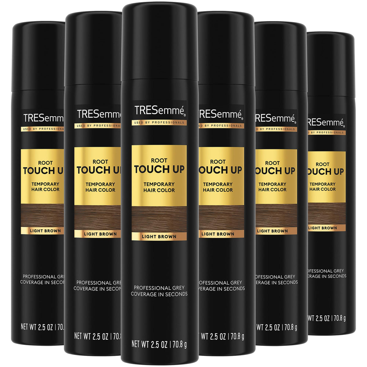 TRESemmé Light Brown Root Touch-Up Spray cap close-up for quick root concealment.