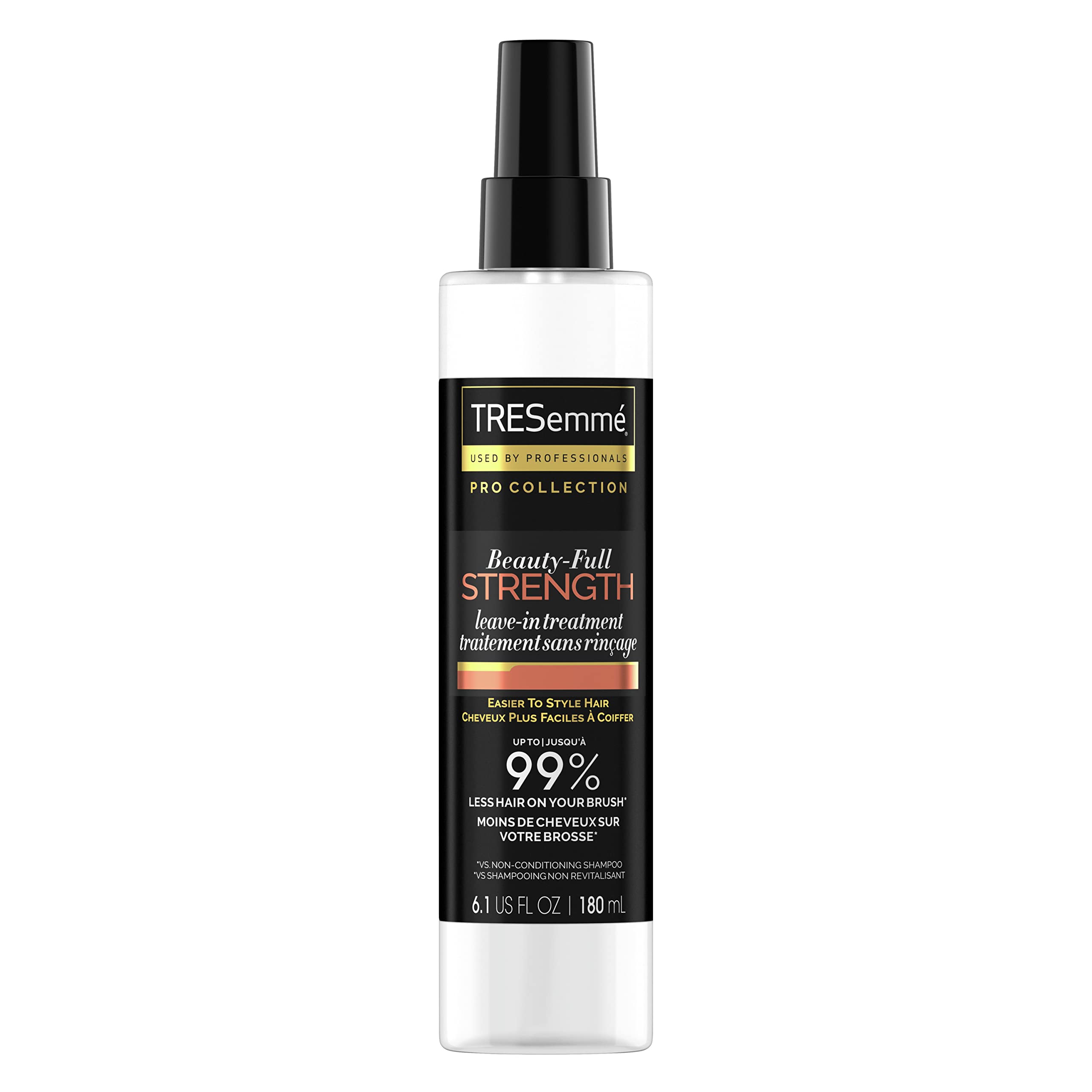 TRESemmé Beauty-Full Strength Leave-In bottle for stronger hair.
