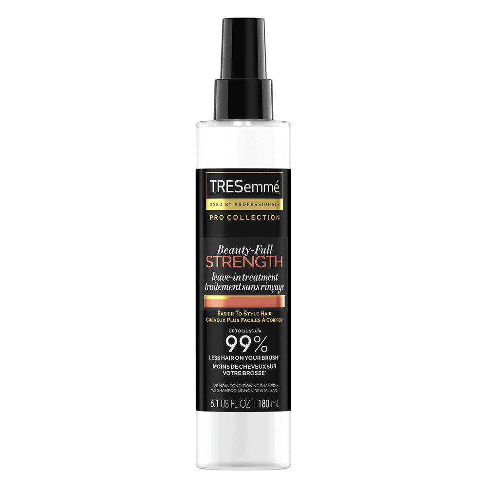 TRESemmé Beauty-Full Strength Leave-In bottle for stronger hair.