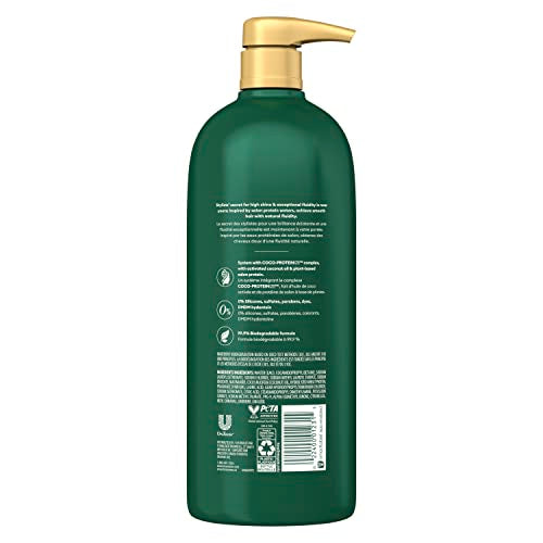 TRESemmé Pro Infusion Fluid Smooth Shampoo bottle side highlights lightweight formula for everyday smoothing