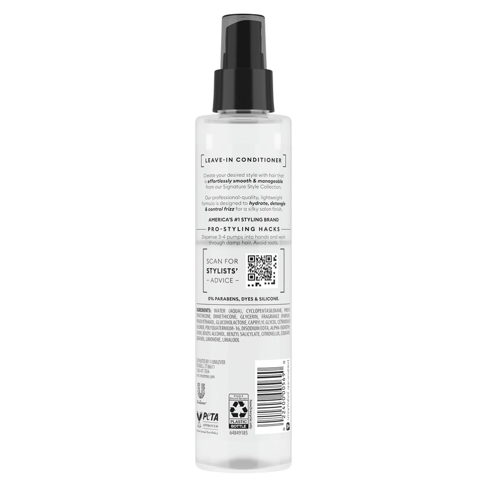 TRESemmé Pro Pure leave-in bottle front view for detangling and conditioning.