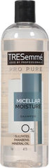TRESemmé Pro Pure Micellar Moisture Shampoo lather demonstrates gentle cleansing for sensitive scalps.