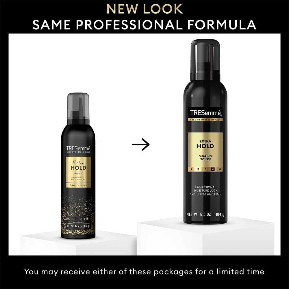 TRESemmé Shaping Mousse with hydrolyzed keratin strengthens strands during styling