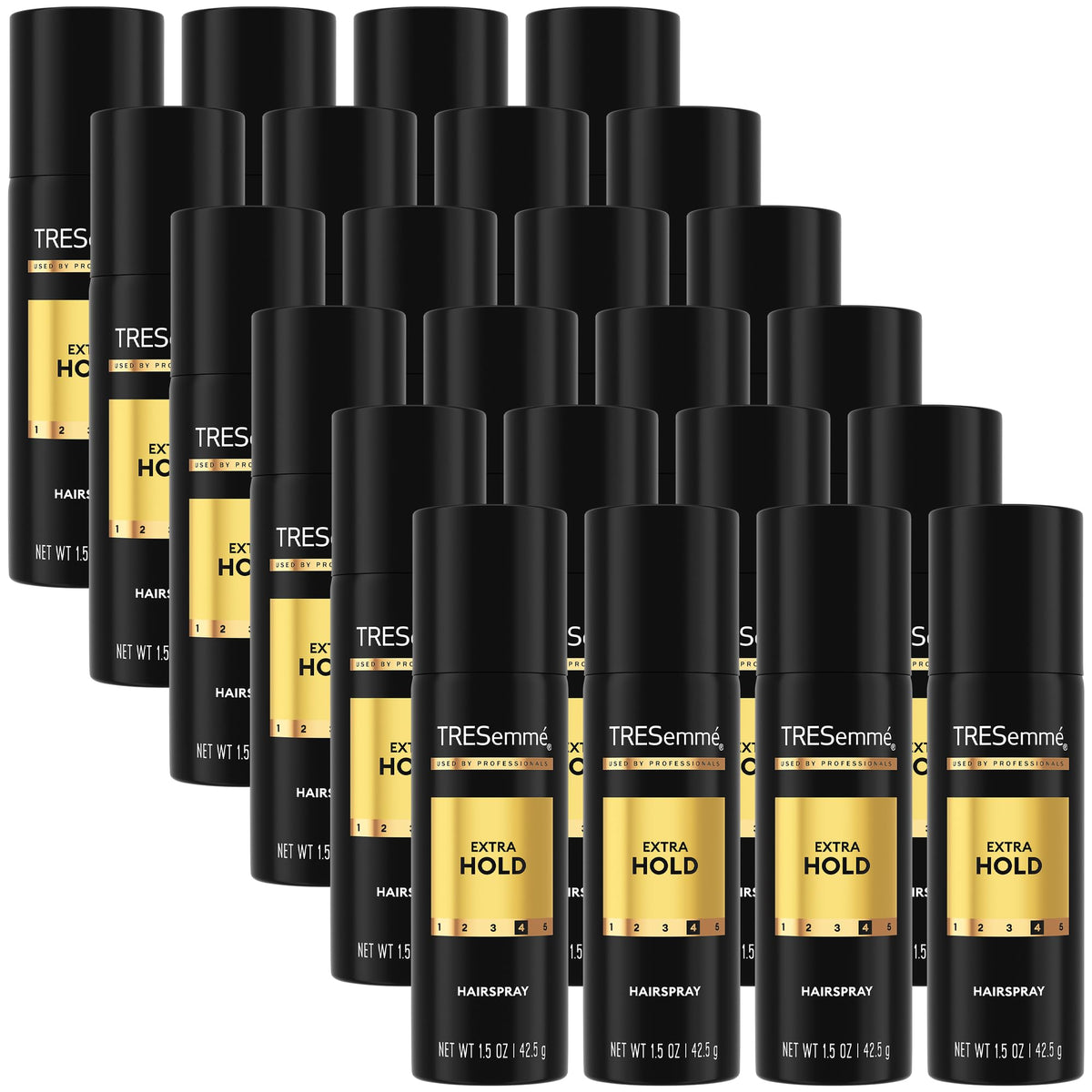 TRESemmé Travel Hairspray mini can ready for on-the-go styling with lasting hold.