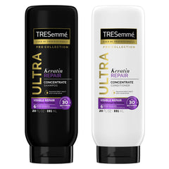 TRESemmé Ultra Keratin Repair shampoo bottle for quick, visible repair