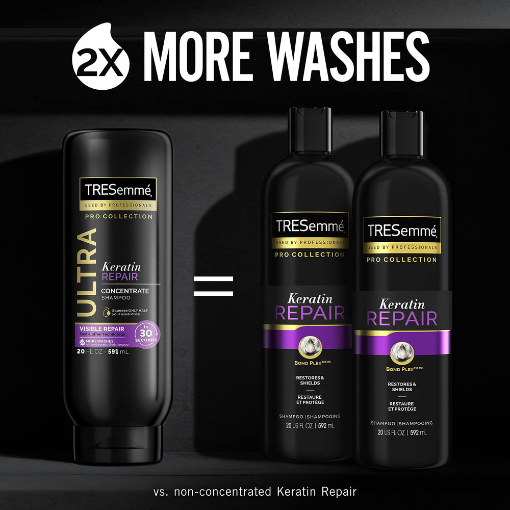 Shiny, smooth hair after using the repair system
