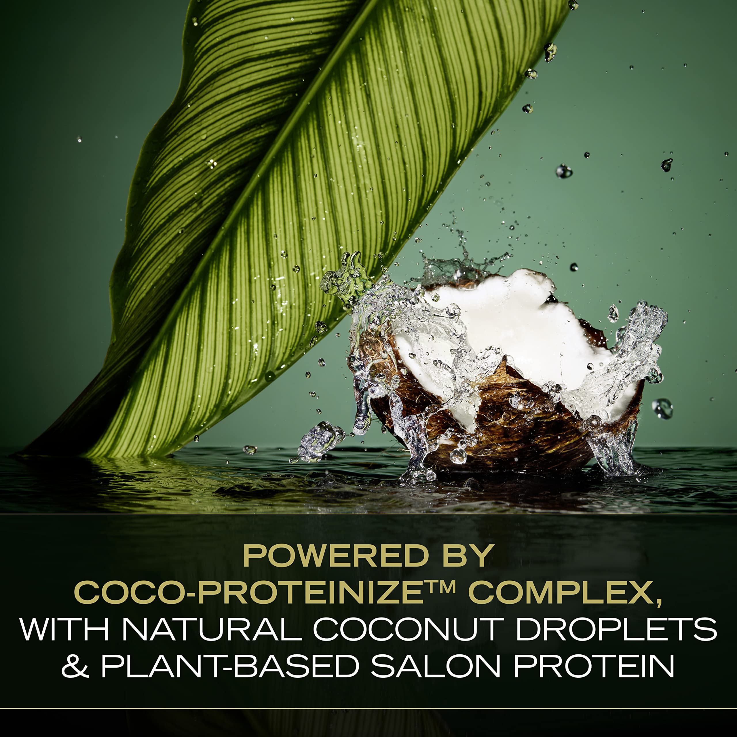 Hair with high shine and fluid movement after using the volume conditioner.