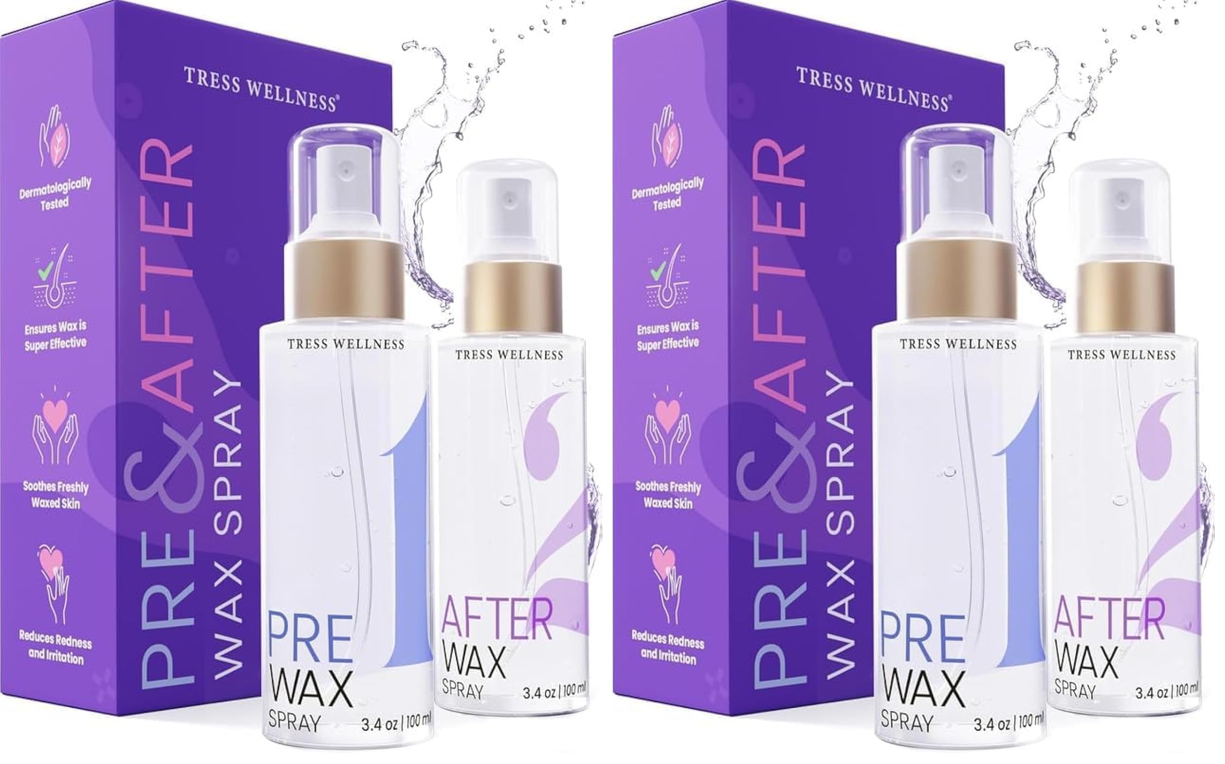 Tress Wellness pre-wax cleanser bottle for clean skin before waxing