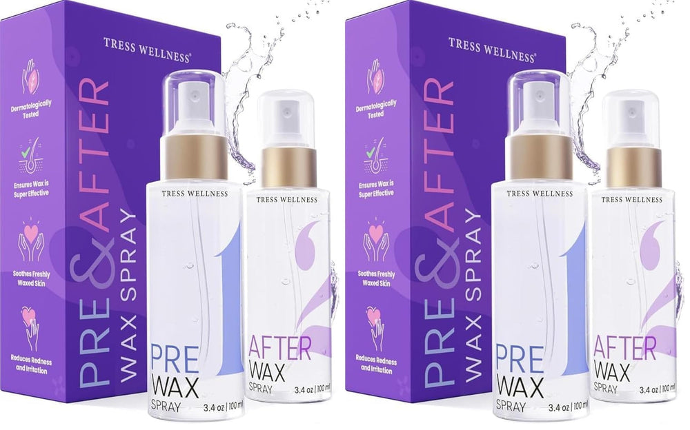 Tress Wellness pre-wax cleanser bottle for clean skin before waxing
