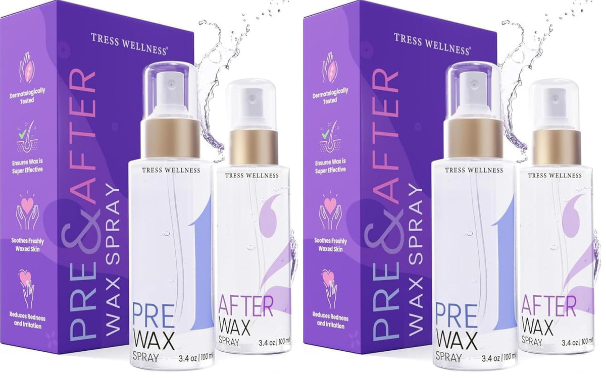 Tress Wellness pre-wax cleanser bottle for clean skin before waxing