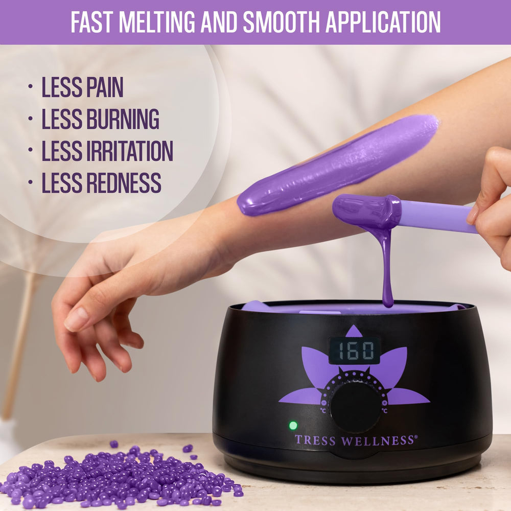 Tress Wellness temperature-controlled wax lets you choose comfort level.