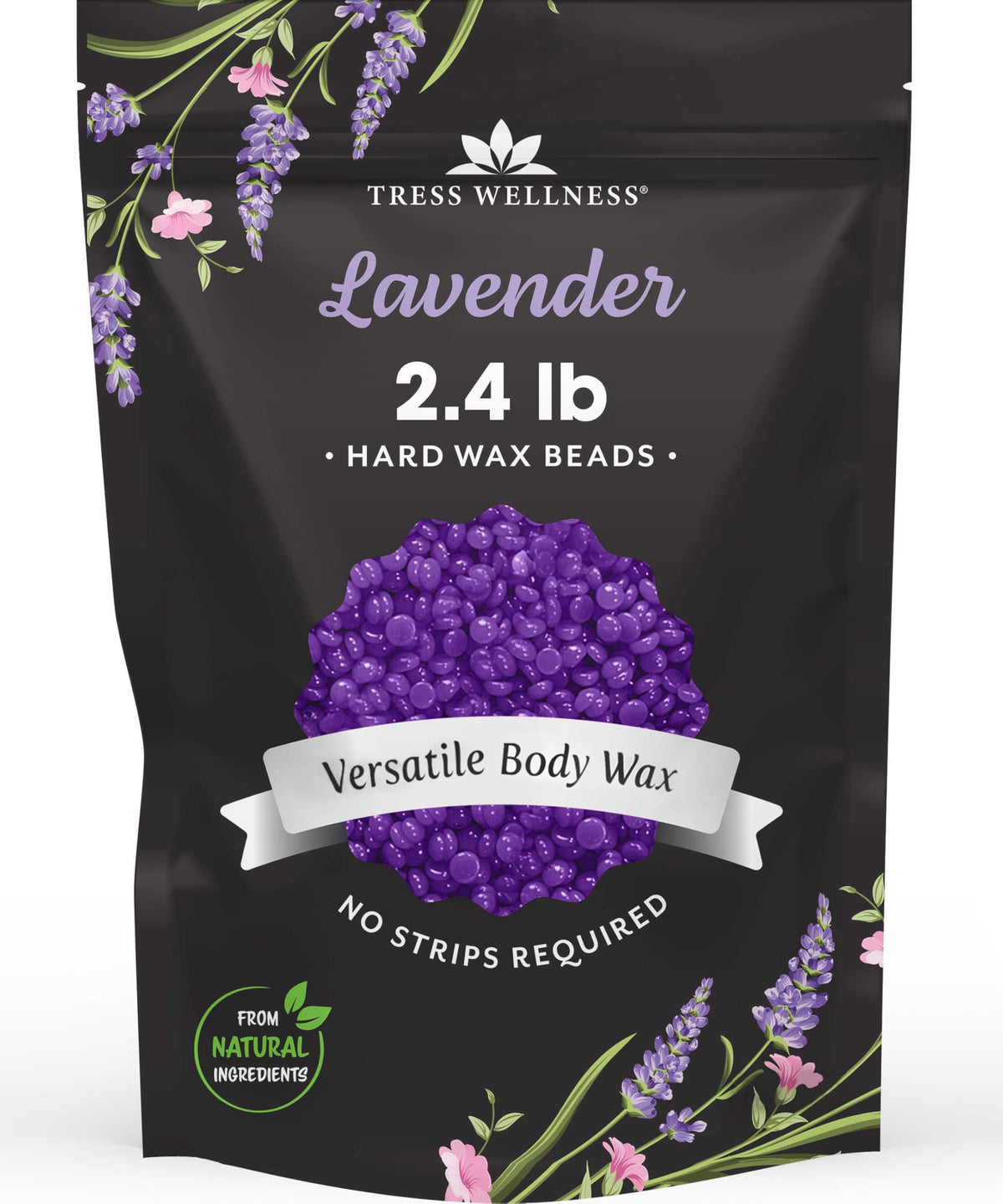 Tress Wellness lavender wax beads deliver smooth, even bikini waxing at home.