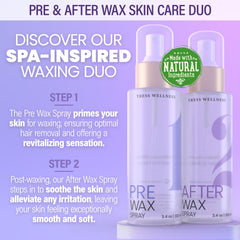 Tress Wellness wax care kit flat lay showing complete waxing care