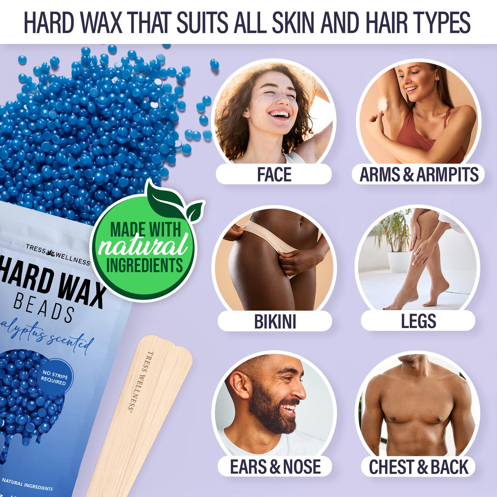 Assorted waxing sticks for clean applications and smooth removal