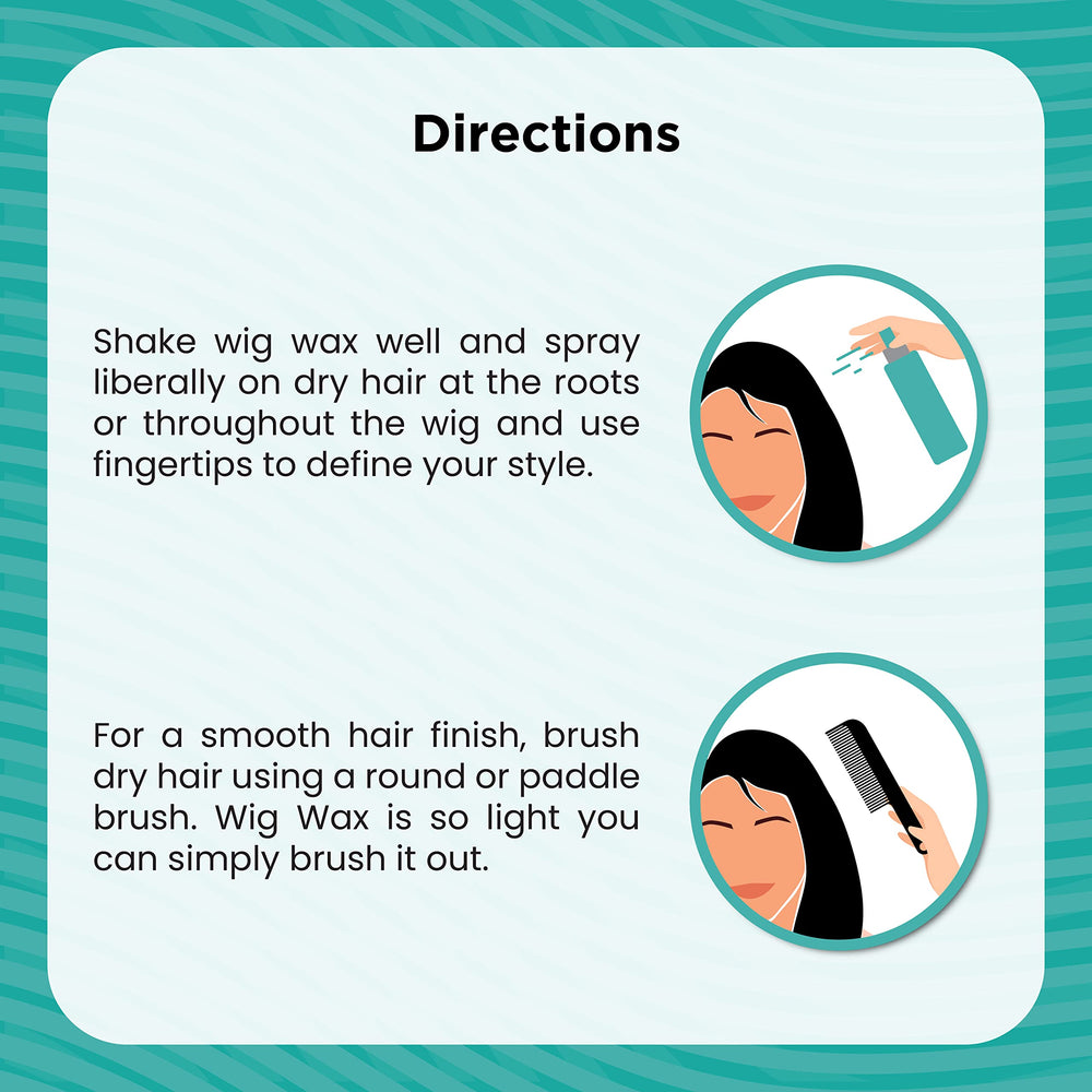 TressAllure Dry Spray Wig Wax adds subtle texture and volume.