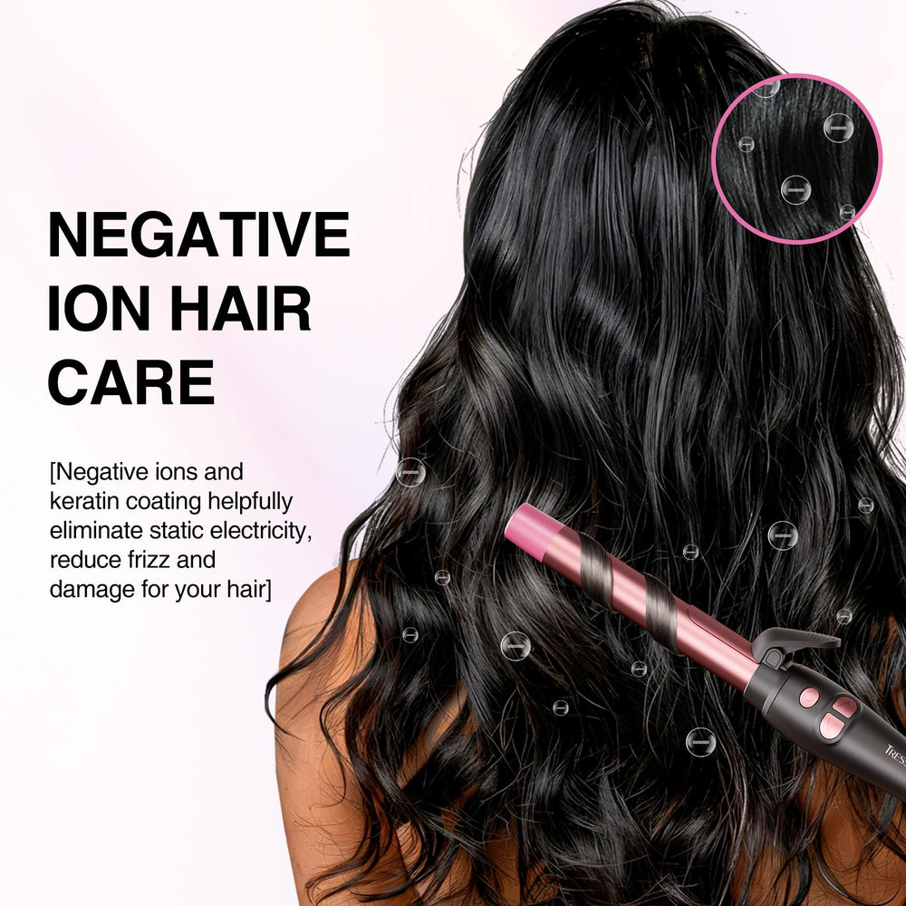 Tresses Touch heats up in seconds for quicker styling sessions.