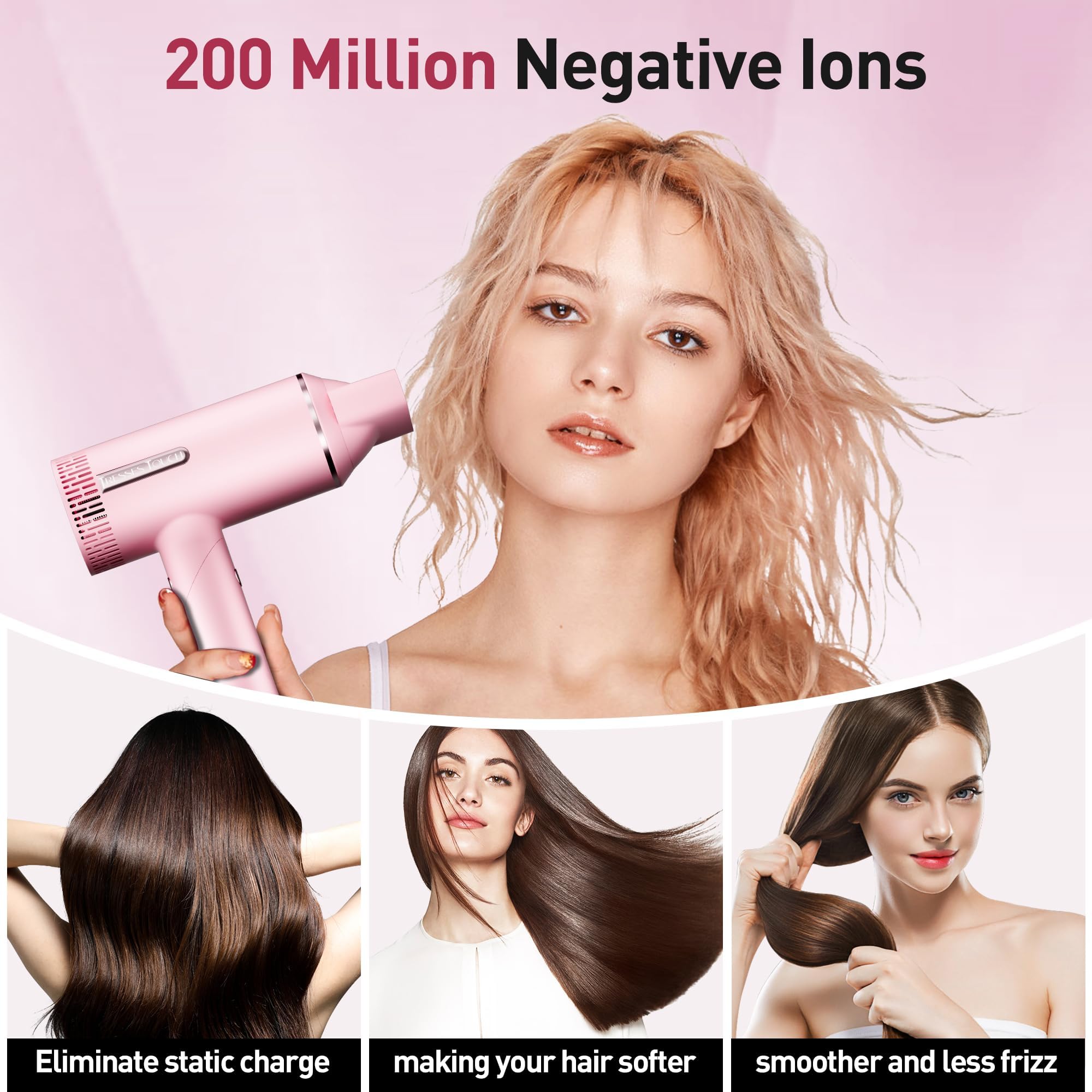 Tresses Touch removable filter eases cleaning and maintenance.