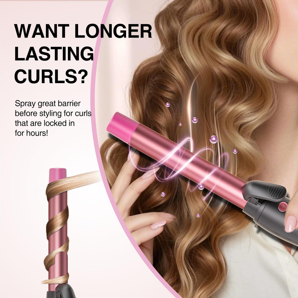 Tresses Touch heat settings dial demonstrates adjustable temperatures for different hair types.