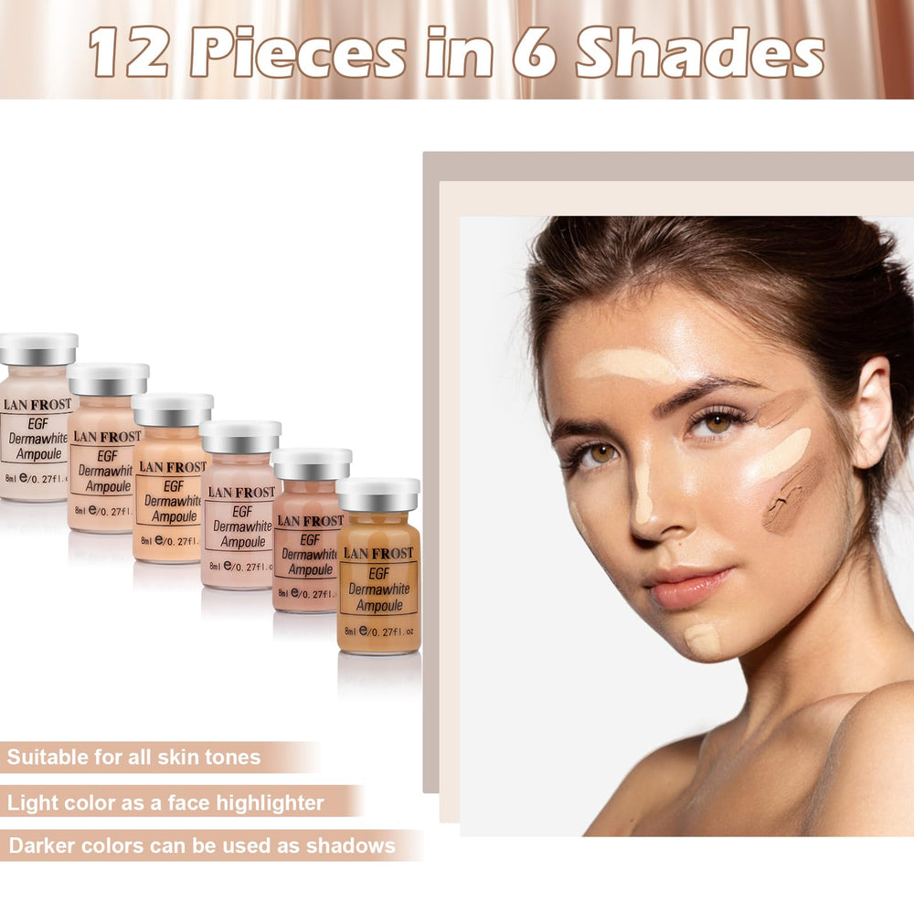 TRESSON BB color swatches showing six shades for even skin tone
