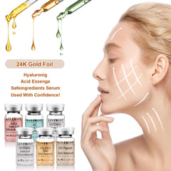 Close-up of 24K gold foil hyaluronic acid in the BB formula