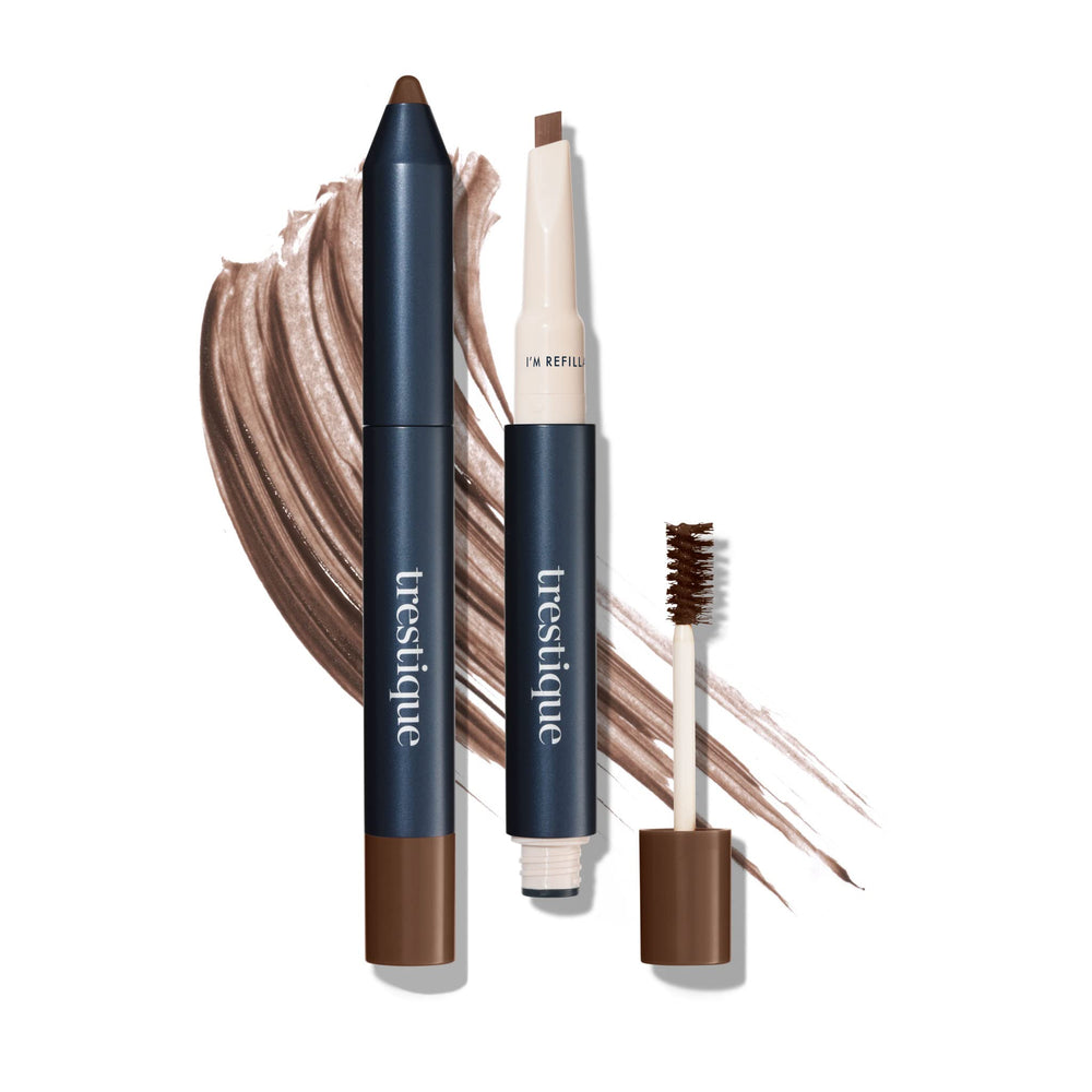 TRE'STIQUE Brow Pencil and Gel angled tip for precise definition.