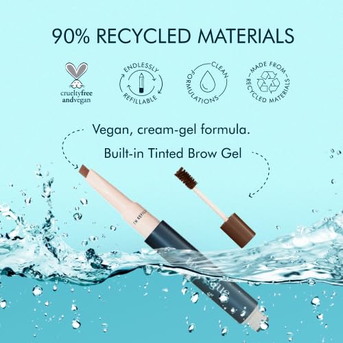 TRE'STIQUE Brow Pencil and Gel refillable case supports sustainability.