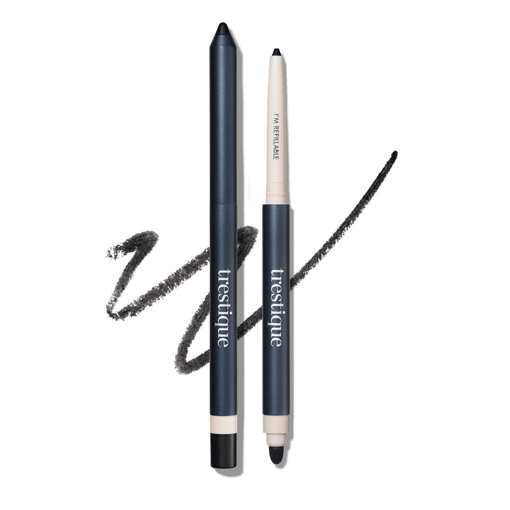 TRE'STIQUE Eyeliner with built-in smudger and sharpener for precise, blendable definition.